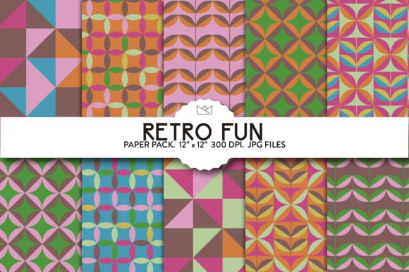 Download Retro Fun Wrapping Paper, Retro Digital - Wrap Collection