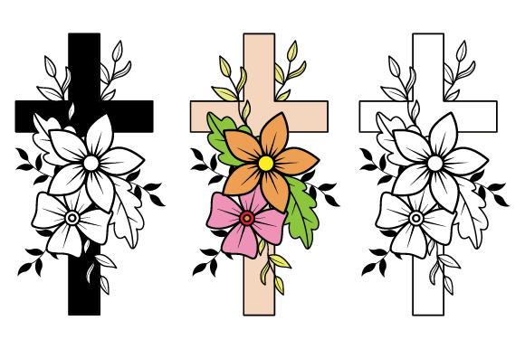 Download Design Floral Crosses - Premium Resources