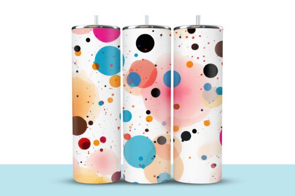 Download Colorful Dots and Shapes Tumbler Wrap - Wrap Collection
