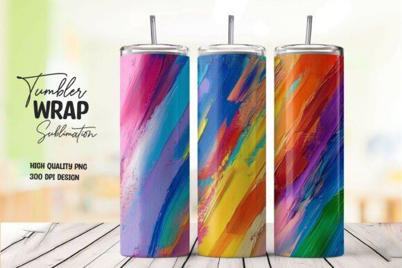 Download Bold Rainbow Tumbler Wrap Png - Wrap Collection