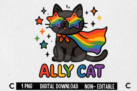 Download Rainbow Ally Cat Pride Cat LGBTQ+ - Lgbtq+ Collection