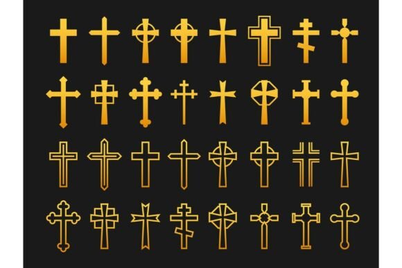Download Golden Crosses Collection Representing - Crosses Collection