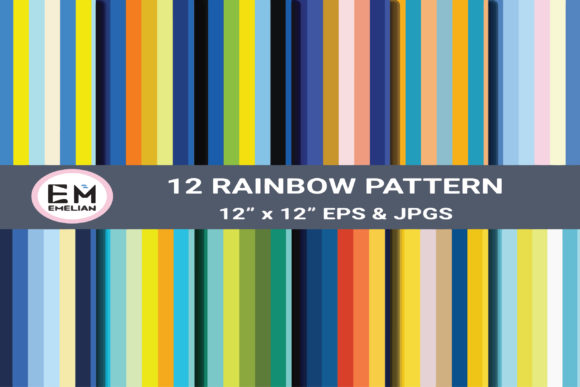 Download Rainbow Patterns, Digital Paper - Rainbow patterns Collection